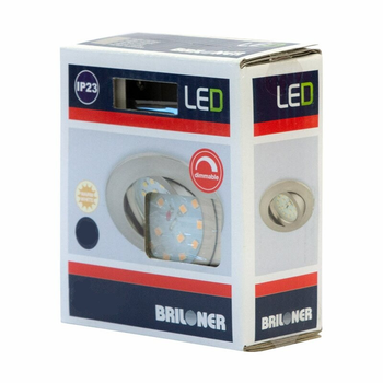 Светодиодный круглый встраиваемый LED светильник Briloner 3W 270Lm IP23 теплый белый свет 3000K