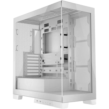 Геймерский корпус для ПК с закаленным стеклом, поддержка ATX, USB 3.0 и Type-C, белый