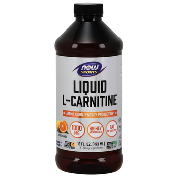 Жиросжигатель NOW Sports L-Carnitine Liquid 1000 mg, 473 мл Цитрус