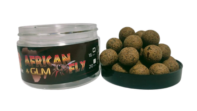 Бойл TtrinityBaits вафтерс GEYSER soluble пылящий AFRICAN FLY and GLM 16 мм (африканская мух + раку,ТВ10327