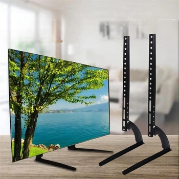 Кронштейн для телевізора 32-65 дюймів настільний V-star, універсальна підставка-тримач для ТВ LCD/LED, VESA до 400×400, металеве кріплення з навантаженням до 50 кг Чорний, DSJ-72-Black