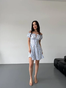 Жіноча літня міні сукня з розрізом Uaclothes S Молочний (like32583-127881351)