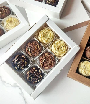 Шоколадні цукерки MALVA CHOCOLATE Півонії асорті, 6 шт.