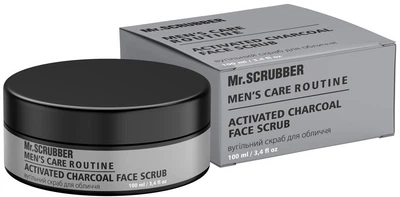 Вугільний скраб для обличчя Mr.Scrubber Men`s Care Routine 100 мл (4820200232768)