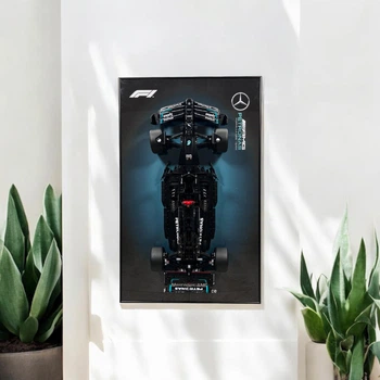 Арт Держатель Рамка на Стену 80x50 см. для фирменного конструктора Technic Mercedes-AMG F1 W14 E Performance (42171) Type-A
