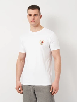 Футболка хлопковая мужская Tommy Hilfiger 11442.2 S Белая с вышивкой (smt2000000027456)