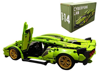 Автомобильный конструктор Technics Lamborghini 1:14 зеленый, 1280 деталей