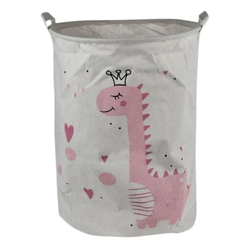 Корзина Cartoons R32354 для детской комнаты, хранение одежды и игрушек, 40×50 см, белая с розовой