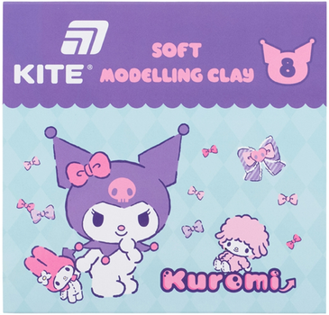 Пластилін восковий Kite Kuromi 8 кольорів 160 г (HK24-082)
