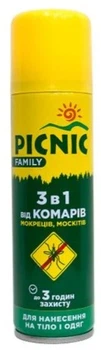 Аерозоль від комарів Picnic Family 125 мл (4820185021753)