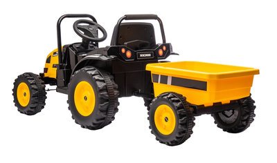 Ciągnik elektryczny dla dzieci Milly Mally Farmer z przyczepą Yellow 5740 (5901761129076)
