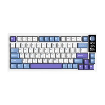 Механическая беспроводная клавиатура LANGTU LT75 с переключателями hotswap, Type-C, Bluetooth, 2,4 ГГц, RGB подсветка, 75 клавиш (раскладка ENG-UA, QWERTY) Фиолетовый