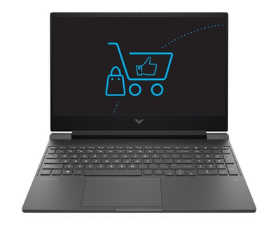 Ноутбук HP Victus 15 / AMD Ryzen™ 5 8645HS / ОЗП 16 GB / Накопитель 512 GB / NVIDIA GeForce RTX 3050 6Гб / 144Hz / Матовый, LED, IPS / Черный