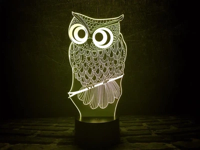 Нічник LAMP 3D-12 Сова нічне освітлення, дитяче освітлення, лампа нічна, нічний світильник