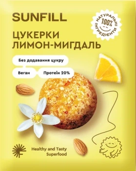 Цукерки Лимон-Міндаль 73г Sunfill