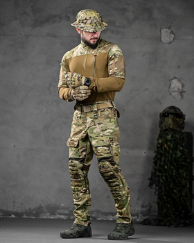 Тактичний літній костюм 7.62 Tactical штани+убакс 3XL мультикам+койот (91464)