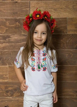 Футболка вишиванка короткий рукав Веселка 104