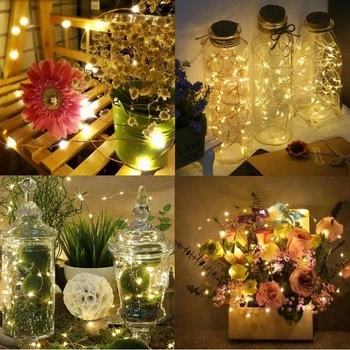 Гірлянда Battery box на батарейках Xmas 30 Led WW Теплий білий Copper мідний дріт