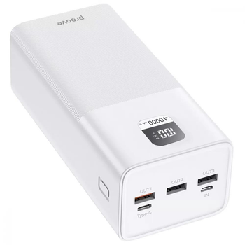 УМБ Портативний зарядний пристрій Proove Giant 100W 40000mAh павербанк з дисплеєм White