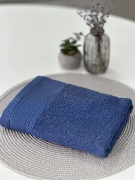 Махровое полотенце Легкий Бриз от Ideal Textile 50х90 см 450 г\м2 синий