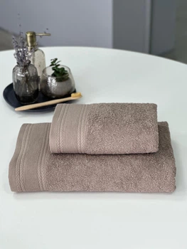 Комплект махровых полотенец Легкий Бриз от Ideal Textile 70х140 и 50х90 см 450 г\м2 моко