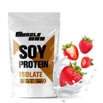 Протеин соевый изолят MuscleWay Soy Protein 90% на 15 порций 500 г Клубника (14-125-soy-mw-rs500-3)