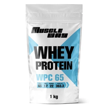 Протеин сывороточный MuscleWay Whey Protein 65% 1 кг на 22 порции Без вкуса (14-125-ksb65-mw-rs)