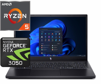 Ноутбук (2024) для гейминга Acer Nitro V Ryzen 5-7535HS/ 16GB / 512GB/ RTX3050 / 15,6" 144Hz
