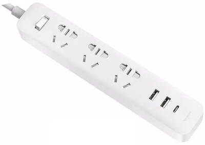 Подовжувач Xiaomi Mi Power Strip 20W Fast Charge (3 sockets +2 USB+1 TypeC) XMCXB05QM BHR5094CN White EU Plug