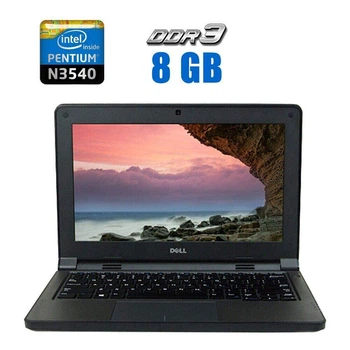 Нетбук Dell Latitude 3150 / 11.6" (1366x768) TN / Intel Pentium N3540 (4 ядра по 2.16 - 2.66 GHz) / 8 GB DDR3 / 256 GB SSD / Intel HD Graphics / WebCam / Win 10 Pro б/в