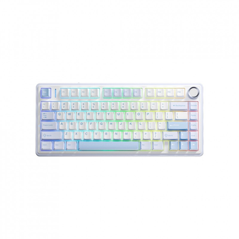 Клавиатура Aula F75 Gasket Greywood V3 switch Hot-Swap PBT Wireless/Bluetooth/USB Blue (6948391208633) (248534)