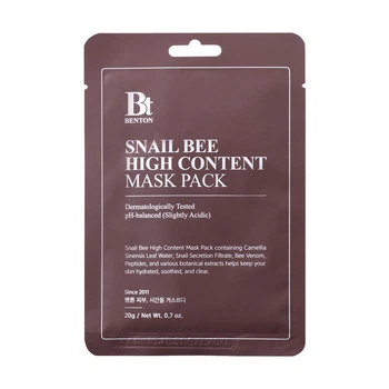 Маска с муцином улитки и пчелиным ядом Benton Snail Bee High Content Mask, 1 шт