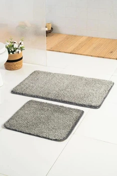 Набір килимків для ванної SOFTMICRO Vonaldi (2 шт.) 60×100 см + 60×50 см - Сірий
