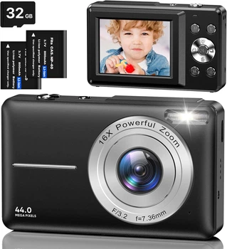 Фотоаппарат AOREGRE DC403 44Мп / Full HD 30fps / 16X зум / Черный Б/В