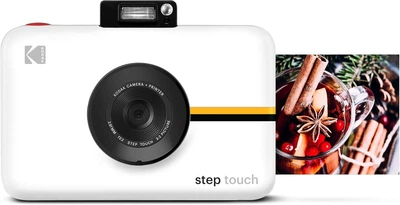 Камера мгновенной печати KODAK Step Touch / 13Mп / фото 50 х 75мм / 1080p видео / Bluetooth / Сенсорный дисплей / Вспышка / Белая (RODITC20AMZW) Б/В k1