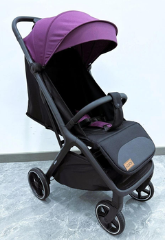 Детская прогулочная алюминиевая коляска "JOY" Willow WL-65316 с телескопической ручкой фиолетовая для девочки