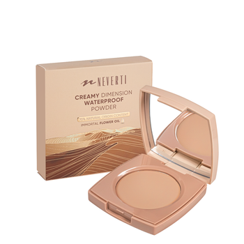 Пудра для лица водостойкая компактная Neverti Creamy Dimension (NP202), 006 Medium Beige Темно-бежевая