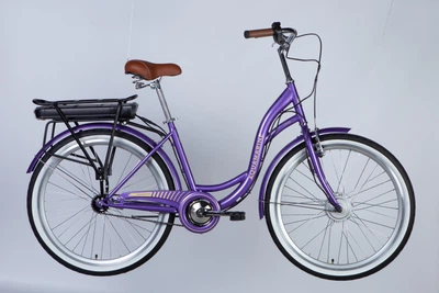 Электровелосипед ST 26" Dorozhnik eAQUAMARINE рама 17" 36B 12.5А/ч 350Вт фиолетовый (ELB-D-26-255)