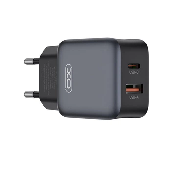 Сетевое зарядное устройство XO L156 PD30W, QC18W USB-A, USB-C Black (L156.black)