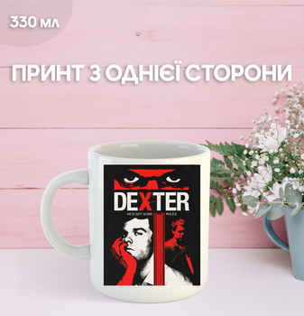 Кружка Декстер с принтом керамическая чашка Dexter 330 мл Uk_717