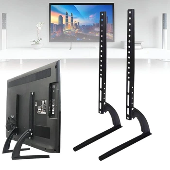 Кронштейн для телевізора настільний 32"-65" V-star, універсальне металеве кріплення для ТВ LCD/LED з навантаженням до 50 кг, підставка-тримач на стіл, VESA до 400×400 Чорний, D702-Black