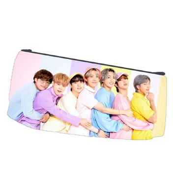 Пенал школьный BTS Бтс Bangtan Boys двухсторонний 22х11 см (pn_0052)