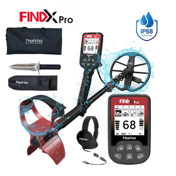 Металошукач NOKTA FINDX PRO + Подарунки: сумка, навушники, ніж для копа. Захист IP68