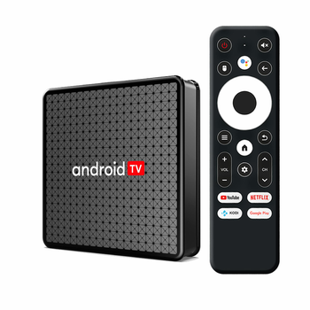 Смарт ТВ-приставка X96 X5 2/16Гб Android TV 10 Allwinner H313 Андроїд ТВ приставка з Bluetooth-пультом, мікрофоном і голосовим пошуком, 4K HDR, Wi-Fi6, медіаплеєр для IPTV, фільмів, Megogo, SweetTV, Netflix, промокоди на ТБ (Smart TV Box X96 X5 2/16Gb)