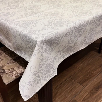 Скатерть с тефлоновым покрытием Homedec Вензель (кремовый) (180х120 см)