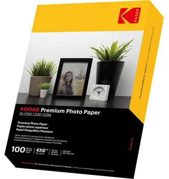 Фотопапір Kodak Premium 10*15 см глянсовий 100 аркушів щільність 240 г/м²
