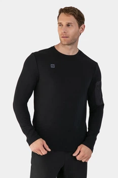 Лонгслів AVECS чорний з технологією "Anti-pilling" 30478/1 2XL