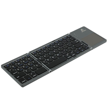 Беспроводная складная клавиатура JEQANG JB-830 Bluetooth с тачпадом, Gray