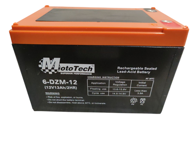 Аккумулятор тяговый 6-DZM-12 12V13Ah/2HR MotoTech электроскутера Forte Yadea Fada