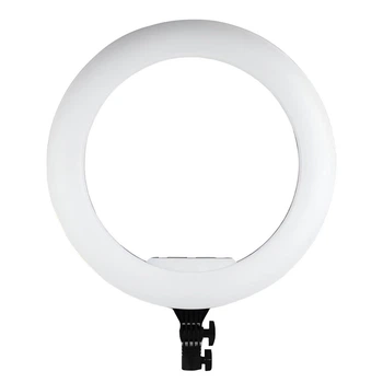 Селфи-кольцо PLOKAMA LED PK-460 с диаметром 46 см, 416 светодиодов, 2700K–6500K, металл, ABS-пл, 45 Вт, черное